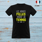 T shirt femme les vraies jouent au tennis