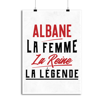 Affiche albane la femme la reine la légende
