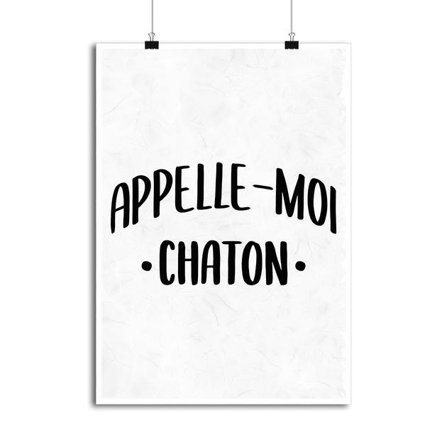Cadeau Affiche appelle moi chaton –