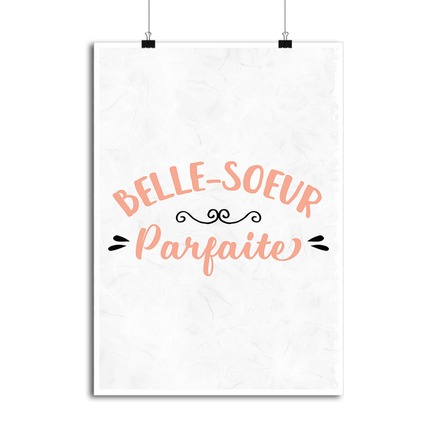 Cadeau Affiche bellesoeur parfaite otshirt.fr