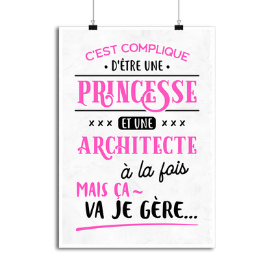 Affiche princesse et architecte
