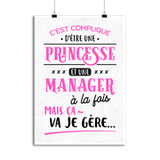Affiche princesse et manager