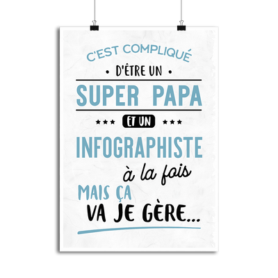 Affiche super papa et infographiste