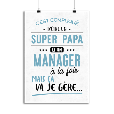 Affiche super papa et manager