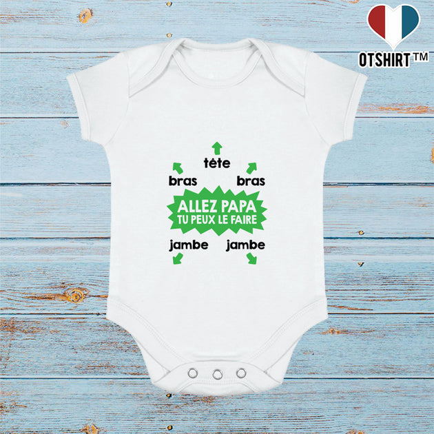 Body Bébé Papa Body Vas-y Papa, Tu Peux Le Faire Body Bébé Papa Body Vas-y Papa, Tu Peux Le Faire