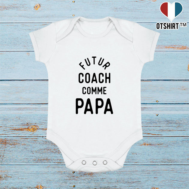Body Bébé 'La Petite Assistante De Musculation De Papa' – Manches Longues, Imprimé France – Cadeau Naissance Fun