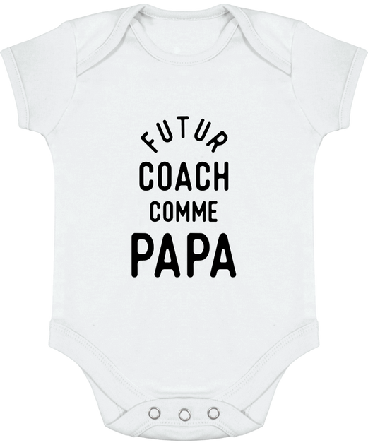 Body Bébé Humour "Futur Pompier Comme Papa" - 100% Coton, Imprimé En France - Cadeau Naissance Original