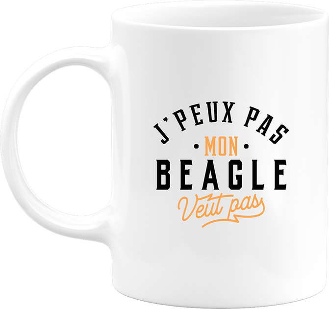 Tazza Originale Con Scritta Francese 'J'peux Pas Beagle' - Idea Regalo Divertente Per Amanti Dei Cani, Stampa Di Qualità, Prodotta In Francia, Garanzia Soddisfatti O Rimborsati - 4