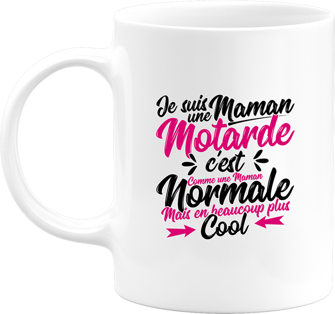 Mug blanc - Mamans géniales - Les meilleures sont motardes main image 1