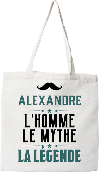 Tote bag coton recyclé alexandre l'homme le mythe la légende