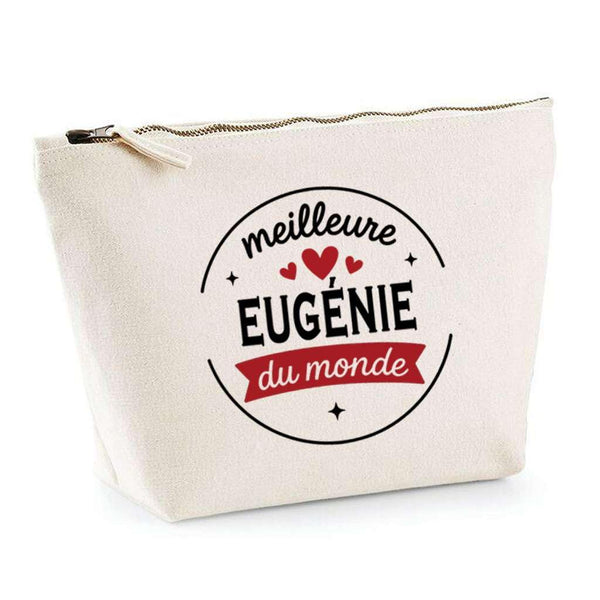 Trousse de la Meilleure Eugénie du Monde 1- Pouch - Idée Pochette Personnalisable Cadeau Anniversaire Fête Original Famille Travail Départ Collègue Retraite Noël.