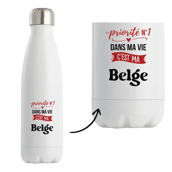 Cadeau Priorite N1 dans ma vie C'est ma Belge - Idée Cadeau Anniversaire Fête Original Famille Travail Départ Collègue Retraite Noël.