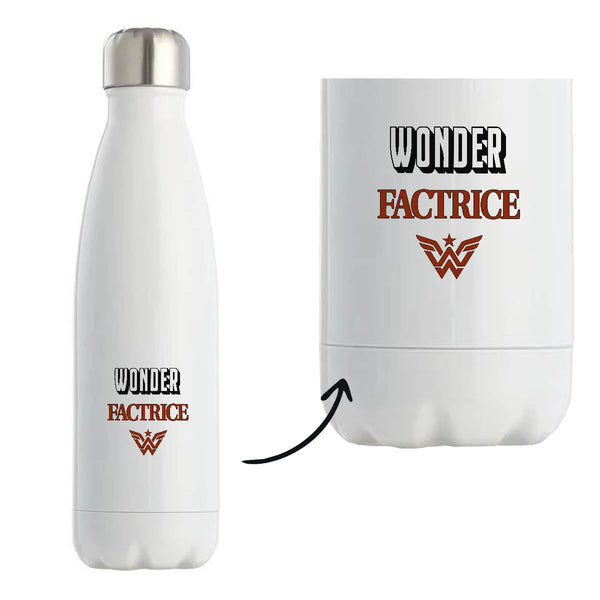Bouteille Isotherme Wonder Factrice 1 - Gourde - Idée Bouteille Isotherme Cadeau Anniversaire Fête Original Famille Travail Départ Collègue Retraite Noël.