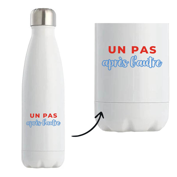 Bouteille Isotherme Un Pas Apres Lautre - Bottle - Idée Bouteille Isotherme Cadeau Anniversaire Fête Original Famille Travail Départ Collègue Retraite Noël. - Rouge&Bleu - 2