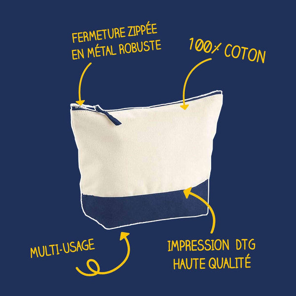 Pochette La Meilleure Coach | Pouch | Idée Trousse Toilette Maquillage Cadeau Anniversaire Fête Original Famille Travail Départ Collègue Retraite