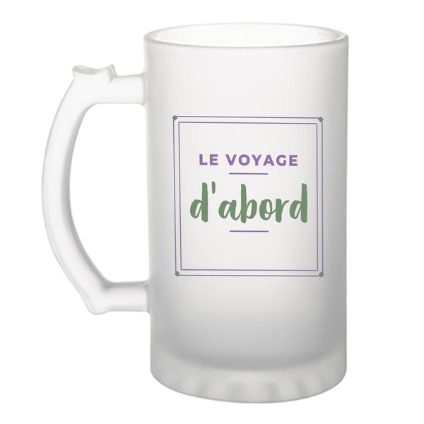 Verre à Bière Le Voyage Dabord - Beer Glass - Idée Chope de Bière Cadeau Anniversaire Fête Original Famille Travail Départ Collègue Retraite Noël. - Violet&Vert - 3