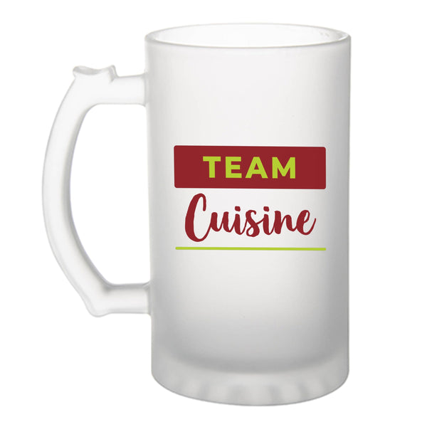 Verre à Bière Team Cuisine - Beer Glass - Idée Chope de Bière Cadeau Anniversaire Fête Original Famille Travail Départ Collègue Retraite Noël. - Bordeaux&Vert - 4-0020