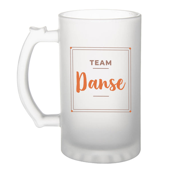 Verre à Bière Team Danse - Beer Glass - Idée Chope de Bière Cadeau Anniversaire Fête Original Famille Travail Départ Collègue Retraite Noël. - Rose&Corail - 3