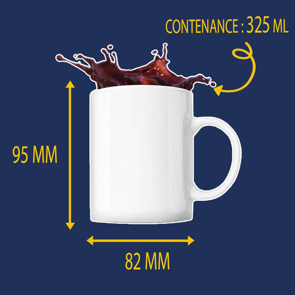 Tasse La Plus Caline des Grandes Sœurs - Mug - Idée Tasse Personnalisable Cadeau Anniversaire Fête Original Famille Travail Départ Collègue Retraite Noël. - Terracotta&Bleu - 1