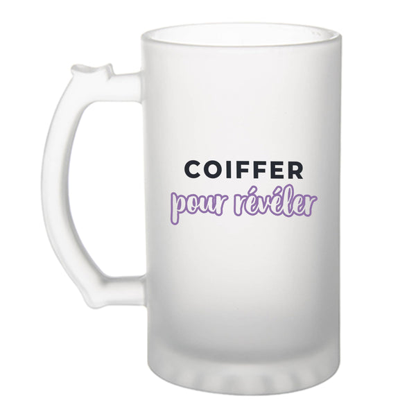Verre à Bière Coiffer pour Reveler - Beer Glass - Idée Chope de Bière Cadeau Anniversaire Fête Original Famille Travail Départ Collègue Retraite Noël. - Bleu&Violet - 2