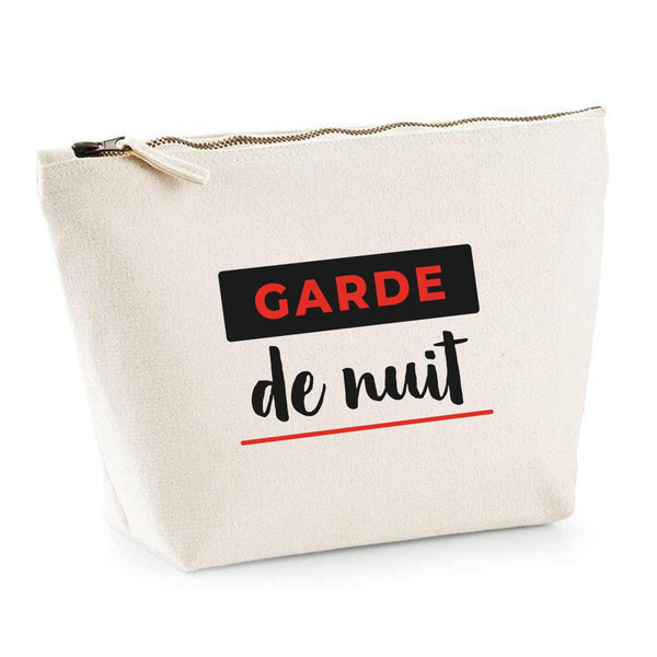 Trousse Garde de Nuit - Pouch Case - Idée Trousse Rangement Cadeau Anniversaire Fête Original Famille Travail Départ Collègue Retraite Noël. - Noir&Rouge - 4