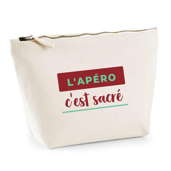 Trousse Lapero Cest Sacre - Pouch Case - Idée Trousse Rangement Cadeau Anniversaire Fête Original Famille Travail Départ Collègue Retraite Noël. - Bordeaux&Vert - 4-0019