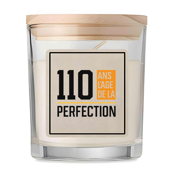 Bougie 110 ans l'age de la perfection | Candle | Idée Cadeau Anniversaire Fête Original Famille Travail Départ Collègue Retraite Noël