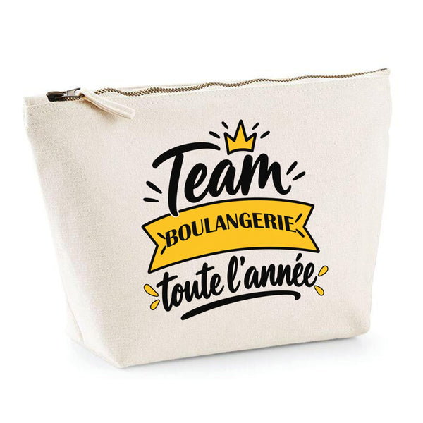Trousse Team Boulangerie Toute l'Année - Pouch Case - Idée Trousse Rangement Cadeau Anniversaire Fête Original Famille Travail Départ Collègue Retraite Noël.