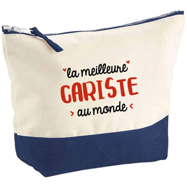 Pochette La Meilleure Cariste | Pouch | Idée Trousse Toilette Maquillage Cadeau Anniversaire Fête Original Famille Travail Départ Collègue Retraite