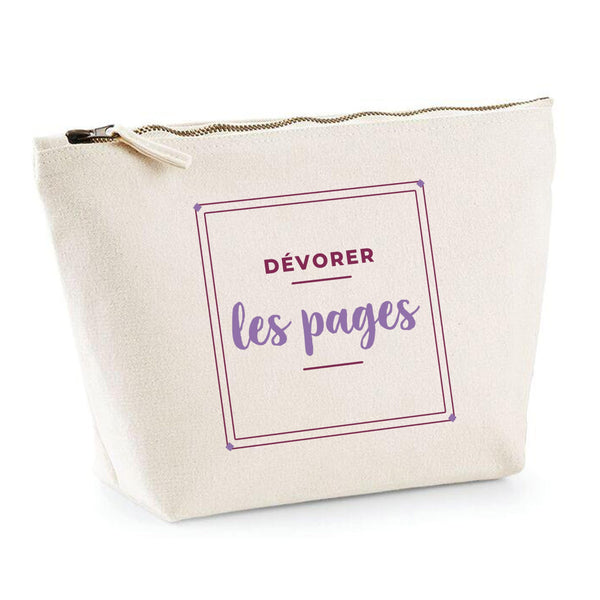 Trousse Devorer Les Pages - Pouch Case - Idée Trousse Rangement Cadeau Anniversaire Fête Original Famille Travail Départ Collègue Retraite Noël. - Violet&Violet - 3