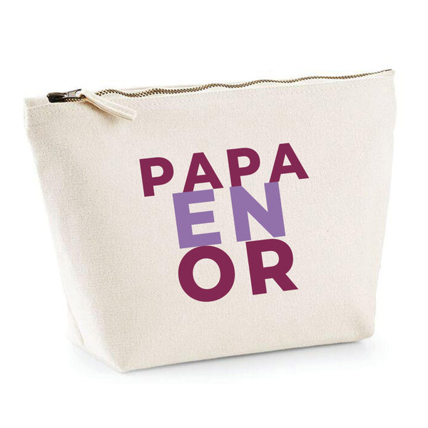 Trousse Papa en Or - Pouch Case - Idée Trousse Rangement Cadeau Anniversaire Fête Original Famille Travail Départ Collègue Retraite Noël. - Violet&Violet - 1