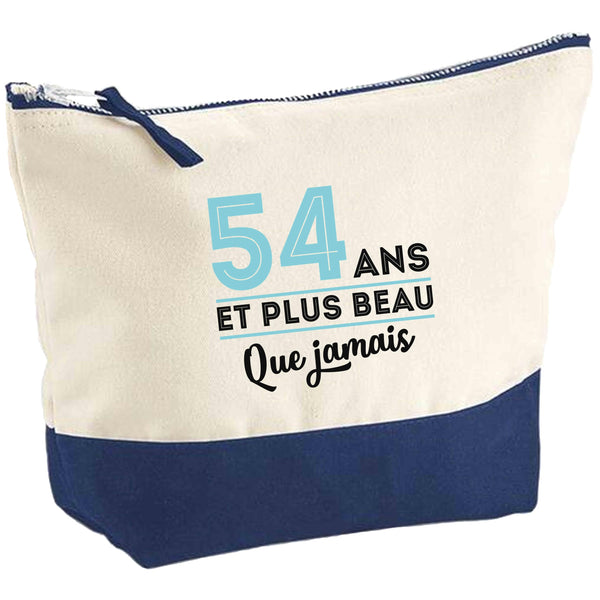Mère-veilleuse Pochette 54 ans et plus beau que jamais | Pouch | Idée Trousse Toilette Maquillage Cadeau Anniversaire Fête Original Famille Travail Départ Collègue Retraite