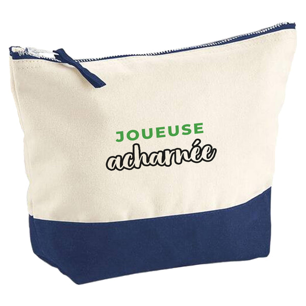 Pochette Joueuse Acharnee - Pouch - Idée Pochette Rangement Cadeau Anniversaire Fête Original Famille Travail Départ Collègue Retraite Noël. - Vert&Noir - 2