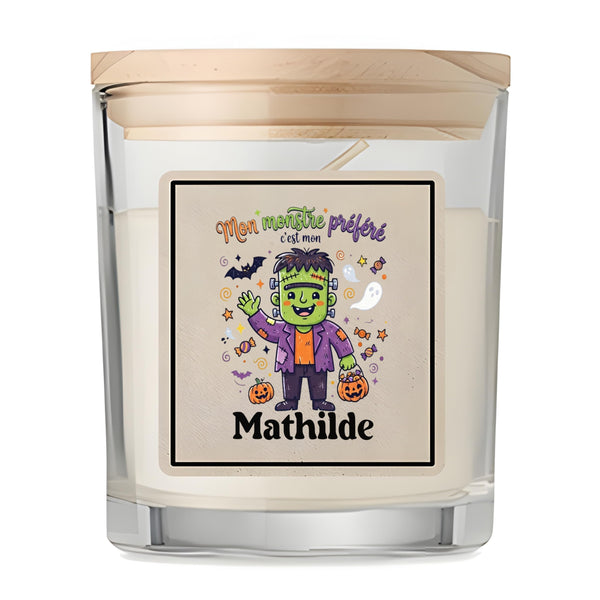 Bougie Mon Monstre Prefere C'est Mon Mathilde - Candle - Idée Bougie Décorative Cadeau Anniversaire Fête Original Famille Travail Départ Collègue Retraite Noël.