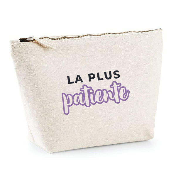 Trousse La Plus Patiente - Pouch Case - Idée Trousse Rangement Cadeau Anniversaire Fête Original Famille Travail Départ Collègue Retraite Noël. - Bleu&Violet - 2