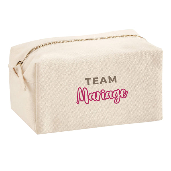 Trousse Multifonction Team Mariage - Multi-Purpose Case - Idée Trousse Multifonction Cadeau Anniversaire Fête Original Famille Travail Départ Collègue Retraite Noël. - Marron&Rouge - 2