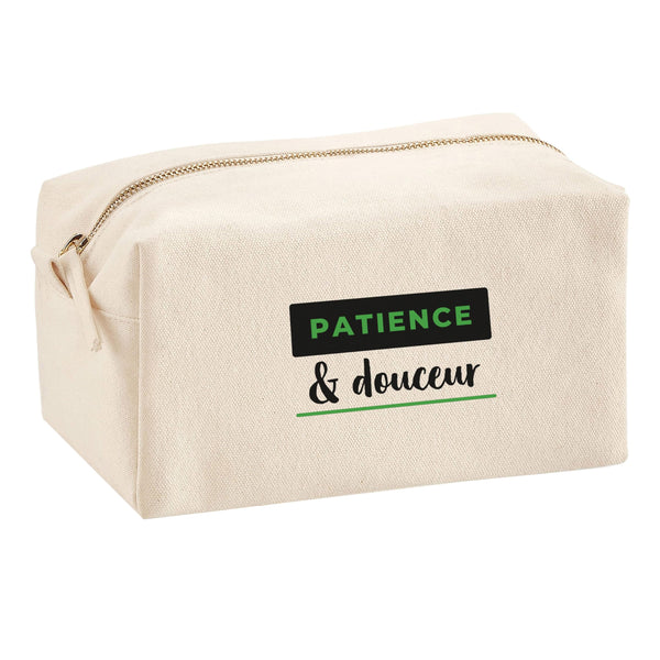 Trousse Multifonction Patience Douceur - Multi-Purpose Case - Idée Trousse Multifonction Cadeau Anniversaire Fête Original Famille Travail Départ Collègue Retraite Noël. - Noir&Vert - 4