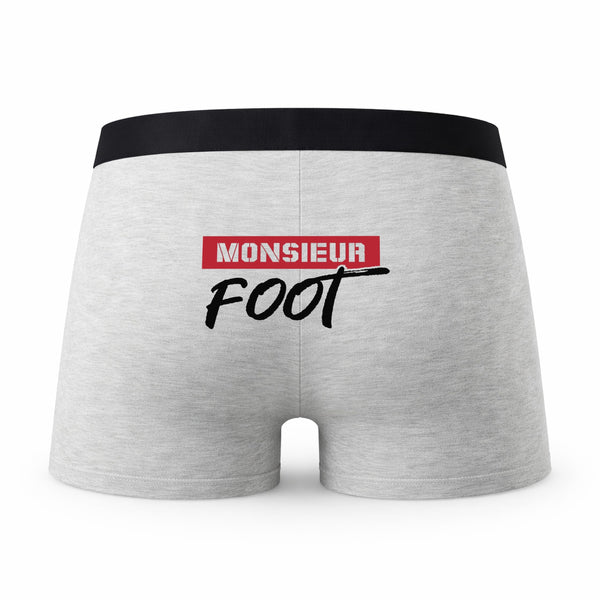 Caleçon Homme Humoristique Monsieur Foot – Boxer Coton Imprimé en France – Idée Cadeau Original Homme Anniversaire Fête des Pères – Taille S
