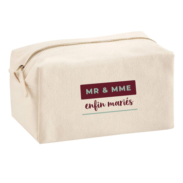 Trousse Multifonction Mr Mme Enfin Maries - Multi-Purpose Case - Idée Trousse Multifonction Cadeau Anniversaire Fête Original Famille Travail Départ Collègue Retraite Noël. - Bordeaux&Vert - 4
