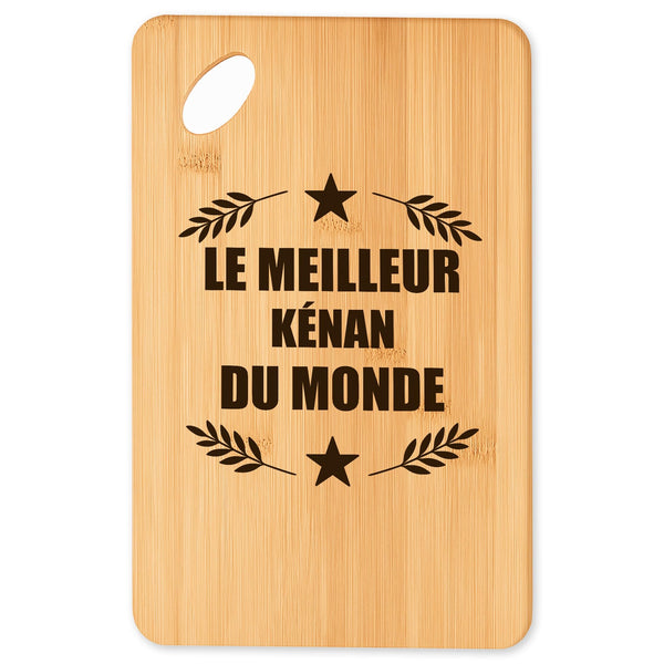 Planche à découper Meilleur Kenan du Monde 1 - Plateau Apéro en Bambou Cadeau Original Cuisine Barbecue