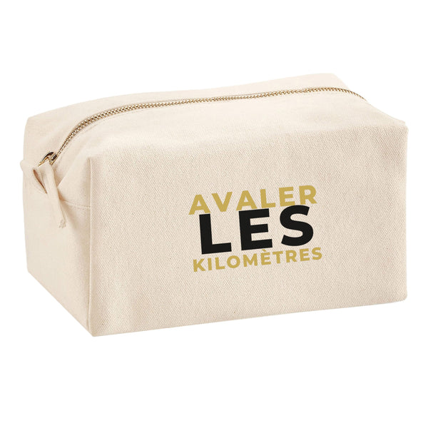 Trousse Multifonction Avaler Les Kilometres - Multi-Purpose Case - Idée Trousse Multifonction Cadeau Anniversaire Fête Original Famille Travail Départ Collègue Retraite Noël. - Doré&Noir - 1