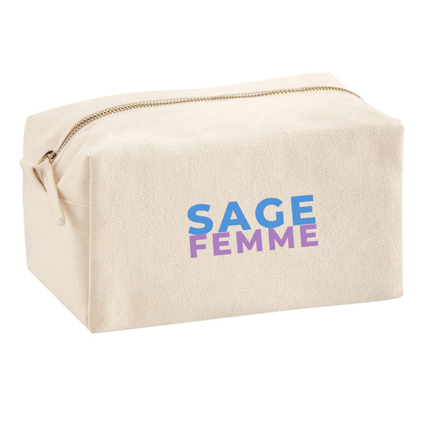 Trousse Multifonction Sage Femme - Multi-Purpose Case - Idée Trousse Multifonction Cadeau Anniversaire Fête Original Famille Travail Départ Collègue Retraite Noël. - Bleu&Violet - 1