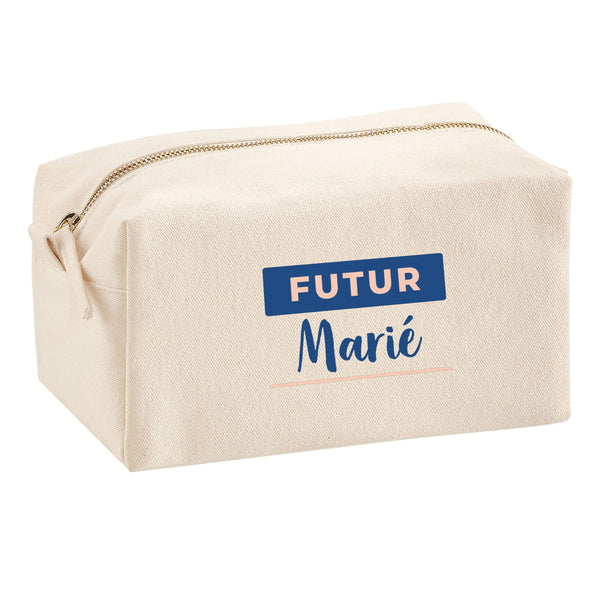 Trousse Multifonction Futur Marie - Multi-Purpose Case - Idée Trousse Multifonction Cadeau Anniversaire Fête Original Famille Travail Départ Collègue Retraite Noël. - Bleu&Rose - 4