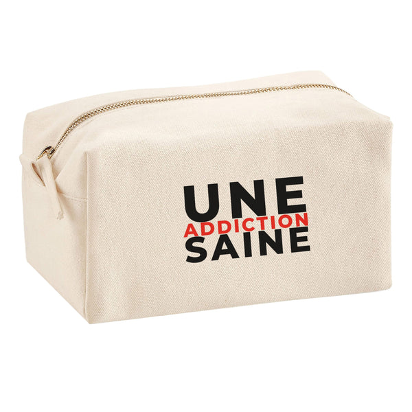 Trousse Multifonction Une Addiction Saine - Multi-Purpose Case - Idée Trousse Multifonction Cadeau Anniversaire Fête Original Famille Travail Départ Collègue Retraite Noël. - Noir&Rouge - 1