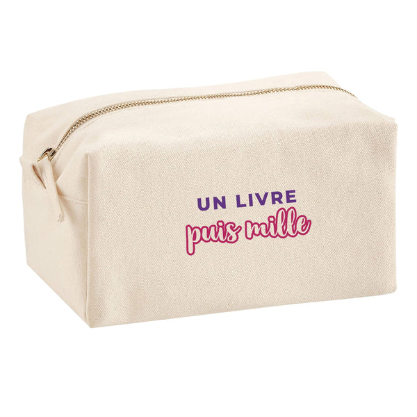 Trousse Multifonction Un Livre Puis Mille - Multi-Purpose Case - Idée Trousse Multifonction Cadeau Anniversaire Fête Original Famille Travail Départ Collègue Retraite Noël. - Violet&Rouge - 2