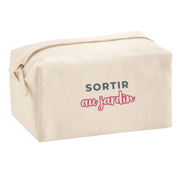 Trousse Multifonction Sortir au Jardin - Multi-Purpose Case - Idée Trousse Multifonction Cadeau Anniversaire Fête Original Famille Travail Départ Collègue Retraite Noël. - Gris&Rose - 2