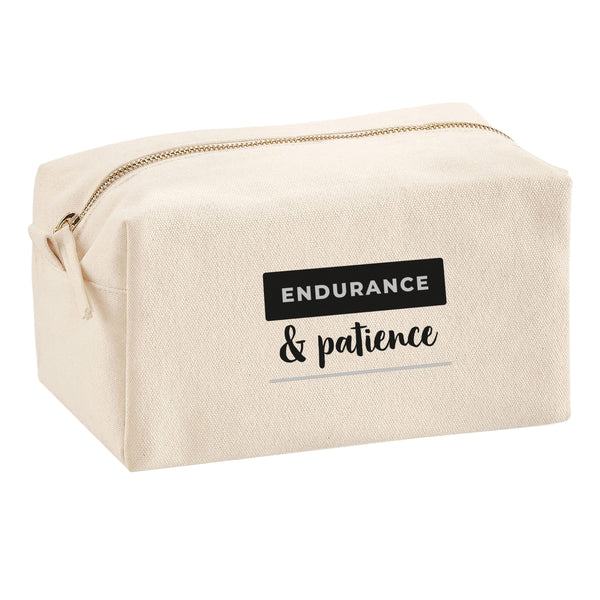 Trousse Multifonction Endurance Patience - Multi-Purpose Case - Idée Trousse Multifonction Cadeau Anniversaire Fête Original Famille Travail Départ Collègue Retraite Noël. - Noir&Gris - 4