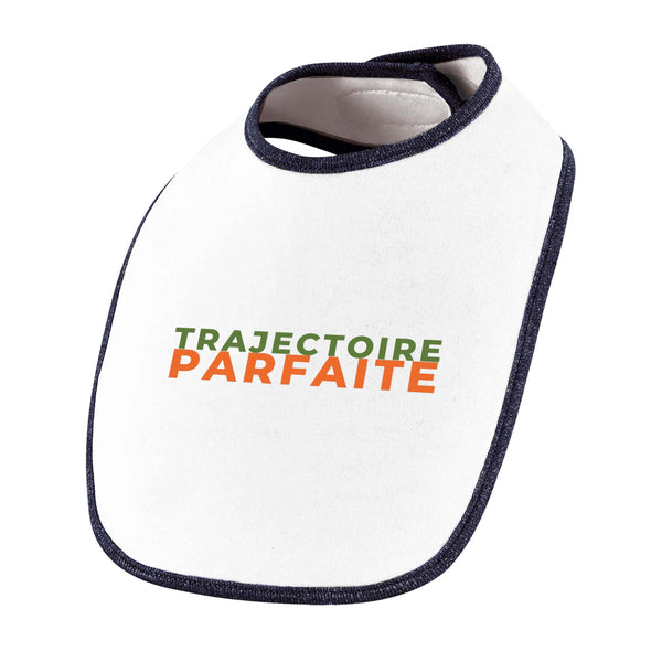Bavoir Trajectoire Parfaite - Baby Bib - Idée Bavoir Bébé Cadeau Naissance Baby Shower Anniversaire Fête Original Famille Noël. - Kaki&Orange - 1