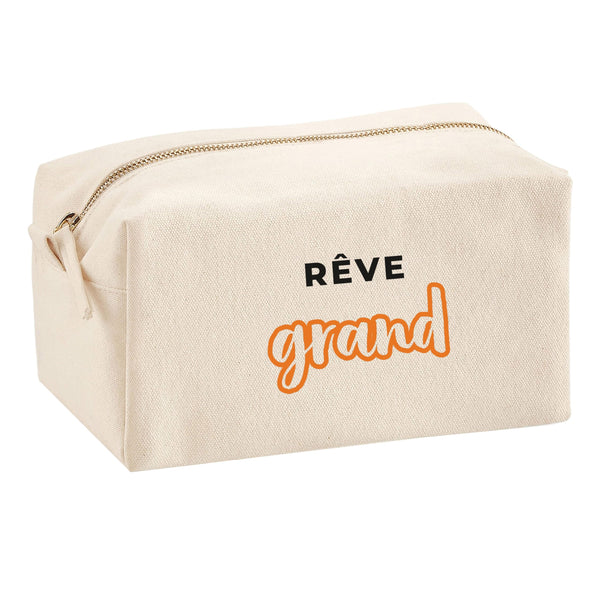 Trousse Multifonction Reve Grand - Multi-Purpose Case - Idée Trousse Multifonction Cadeau Anniversaire Fête Original Famille Travail Départ Collègue Retraite Noël. - Noir&Orange - 2
