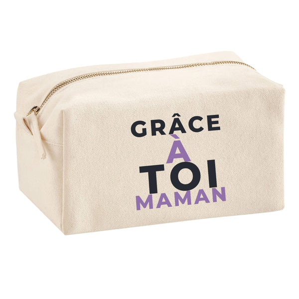 Trousse Multifonction Grace A Toi Maman - Multi-Purpose Case - Idée Trousse Multifonction Cadeau Anniversaire Fête Original Famille Travail Départ Collègue Retraite Noël. - Bleu&Violet - 1